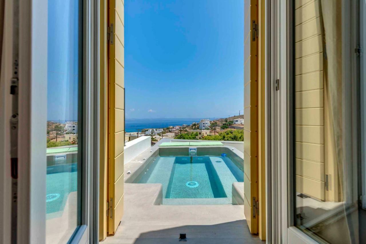 Villa Alba In Syros With Private Jacuzzi Азолимнос Экстерьер фото