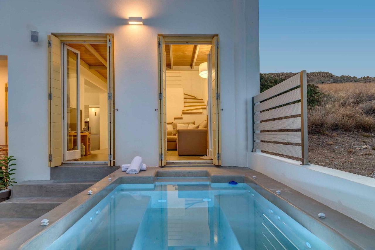 Villa Alba In Syros With Private Jacuzzi Азолимнос Экстерьер фото